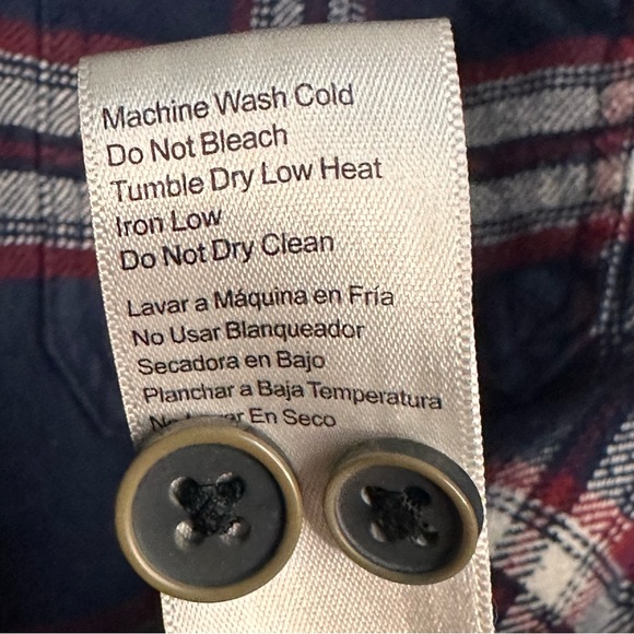 Jach’s Heavyweight Blue Red and White Flannel Size Large - Picture 8 of 11